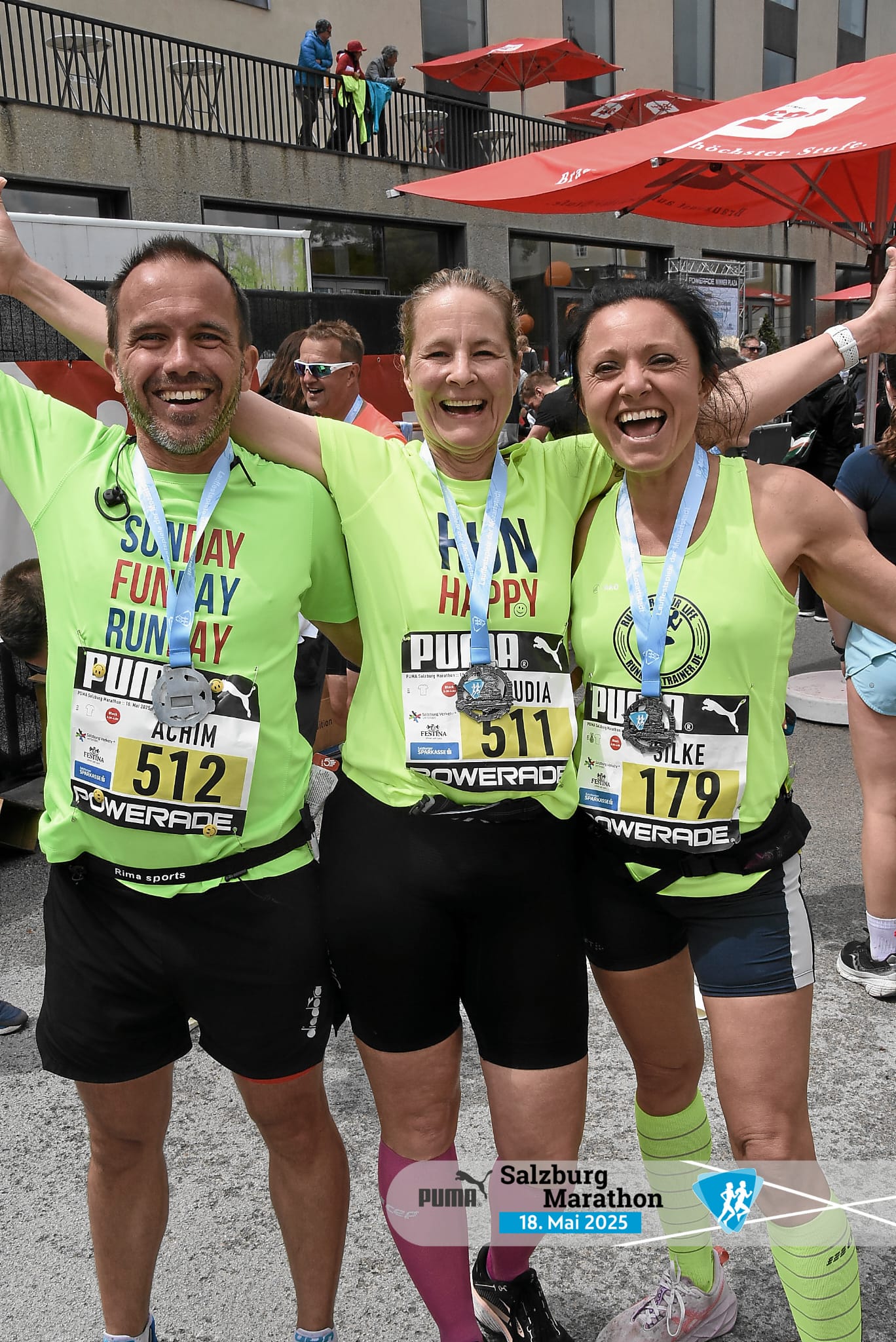 Achim, Claudia und Silke in Salzburg